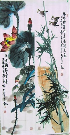 藝術賞析:畫家馮友清,以寫意花鳥繪畫為主,兼學山水
